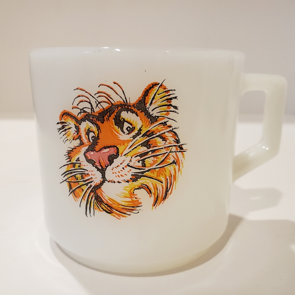 Fire King Esso Tiger Coffee Cup 1960's